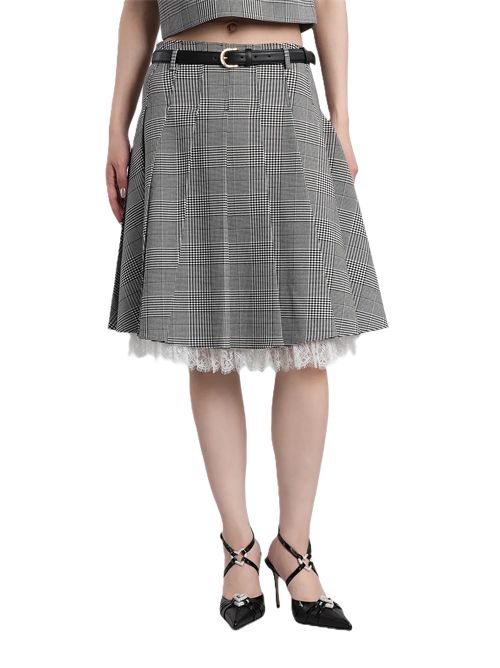 Gonna BLACK VISCOSE BLEND Self portrait SELF-PORTRAIT | 104MSK-BWBLACK AND WHITE